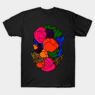 Botanical colorful flowers T-Shirt